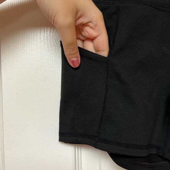 Ododos High Waist Black Athletic Bike Shorts - Picture 5 of 8